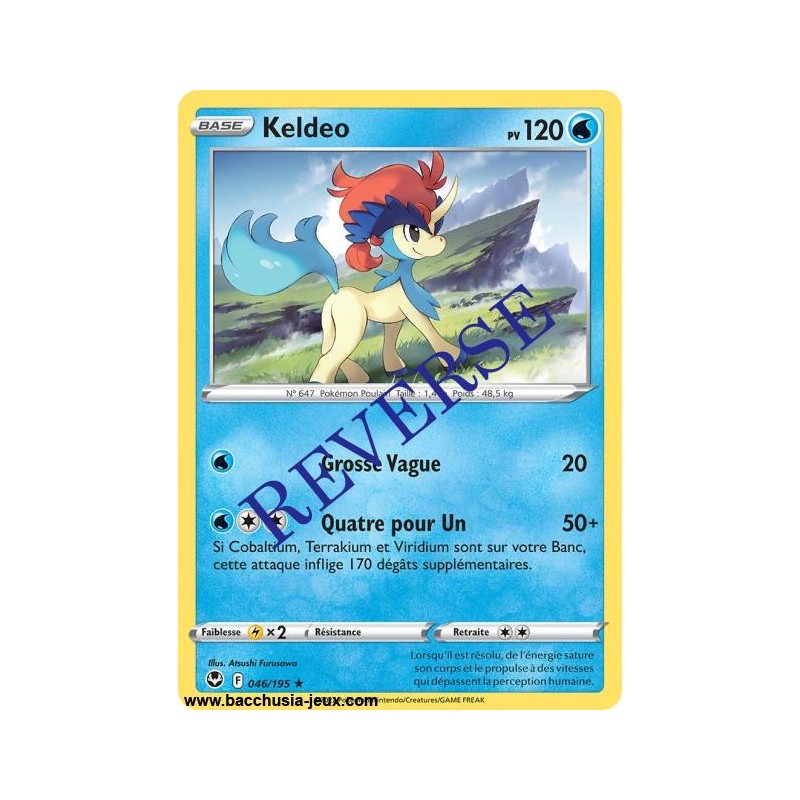 Carte Pokémon EB12 046/195 Keldeo RARE Reverse