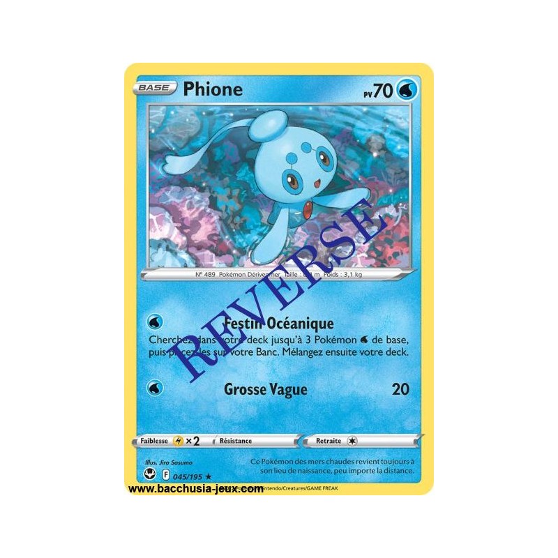 Carte Pokémon EB12 045/195 Phione RARE Reverse