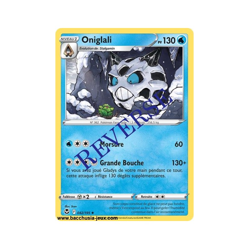 Carte Pokémon EB12 042/195 Oniglali Reverse