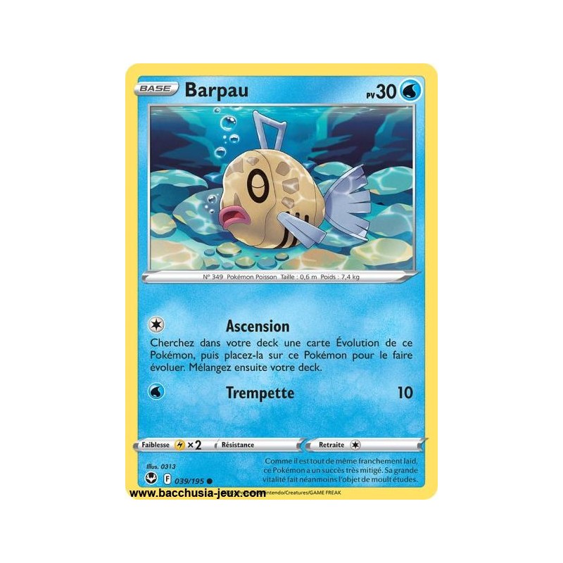 Carte Pokémon EB12 039/195 Barpau