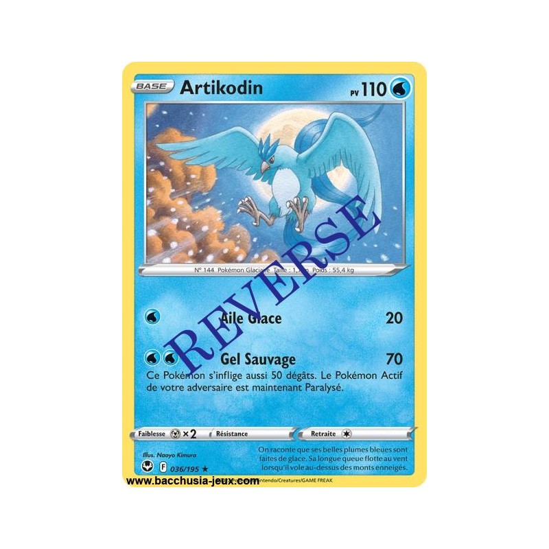 Carte Pokémon EB12 036/195 Artikodin HOLO Reverse