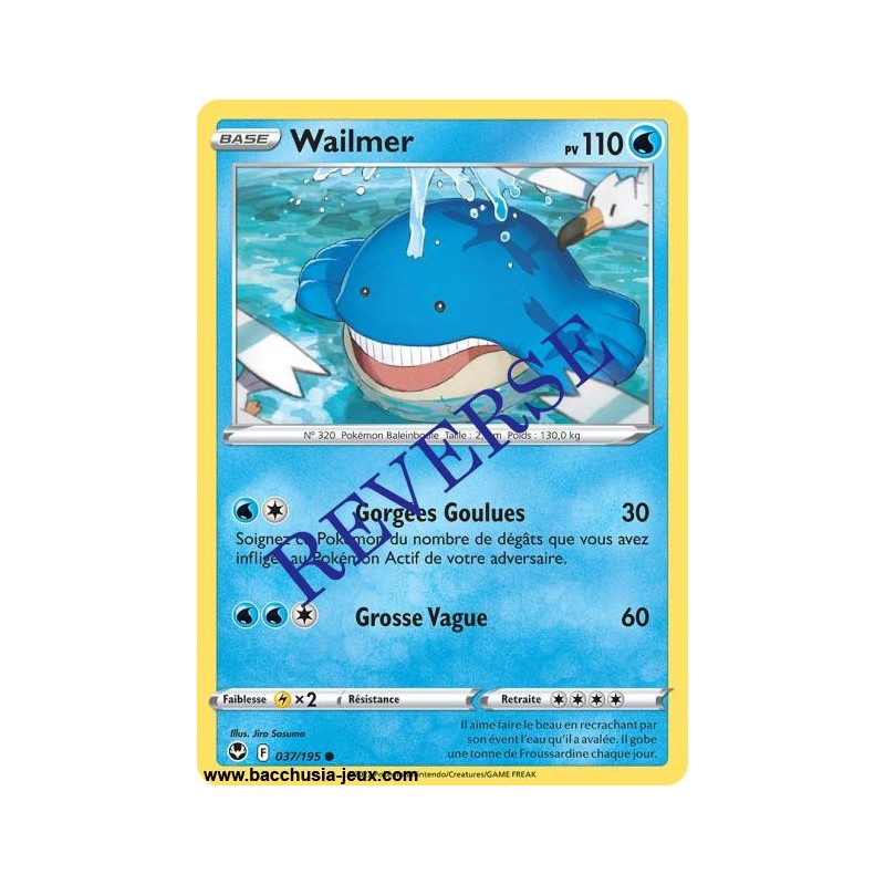 Carte Pokémon EB12 037/195 Wailmer Reverse