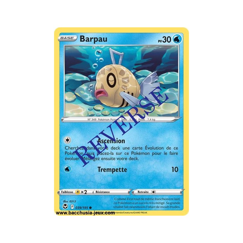 Carte Pokémon EB12 039/195 Barpau Reverse
