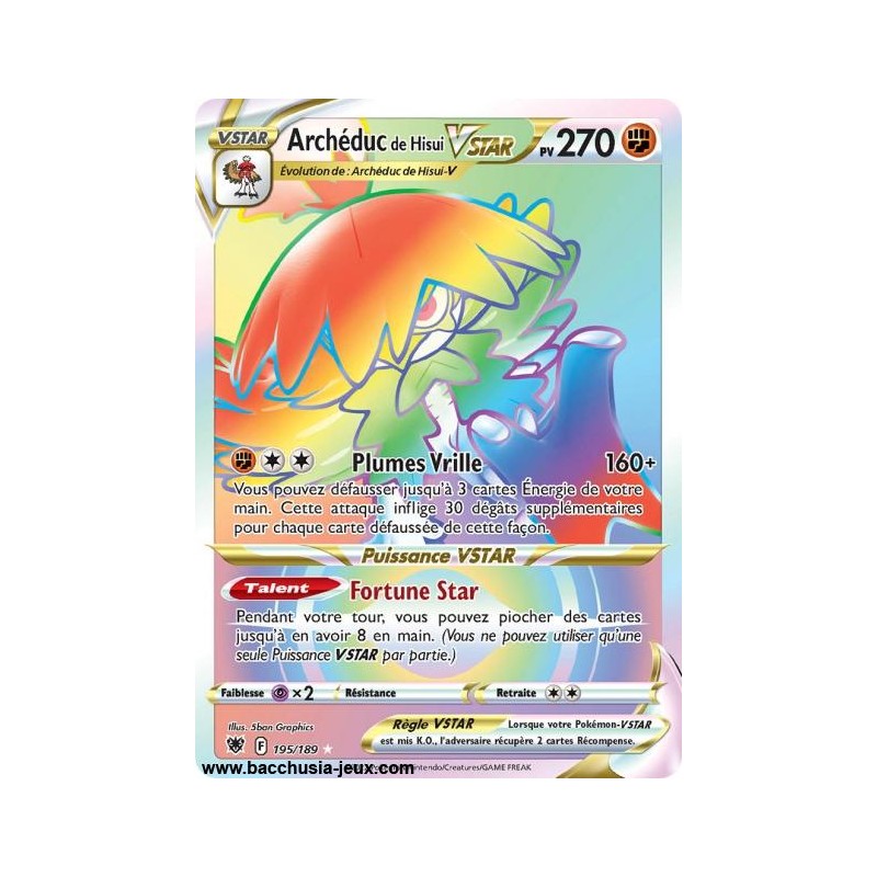 Carte Pokémon EB10 195/189 Archéduc de Hisui V Star Secrète