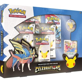 Coffret Pokémon 25 ans Célébrations Zacian Collection avec pin's Deluxe