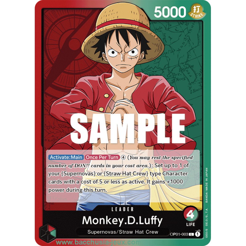 [EN] - One Piece Carte OP01-003 Monkey. D. Luffy