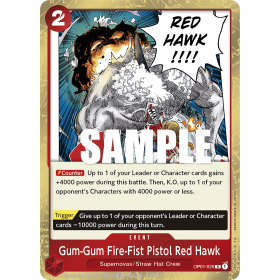 [EN] - One Piece Carte OP01-026 Gum-Gum Fire-Fist Pistol Red HawkHawk