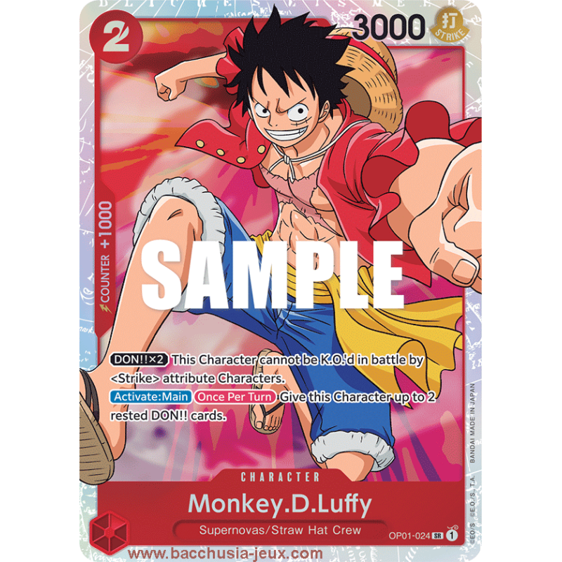 EN] - One Piece Carte OP01-024 Monkey.D.Luffy SR