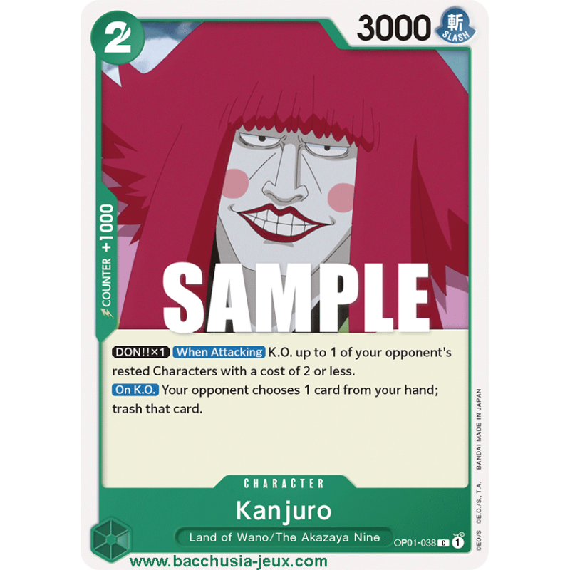 [EN] - One Piece Carte OP01-038 Kanjuro