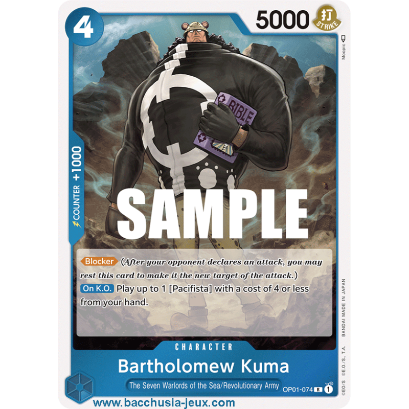 [EN] - One Piece Carte OP01-074 Bartholomew Kuma