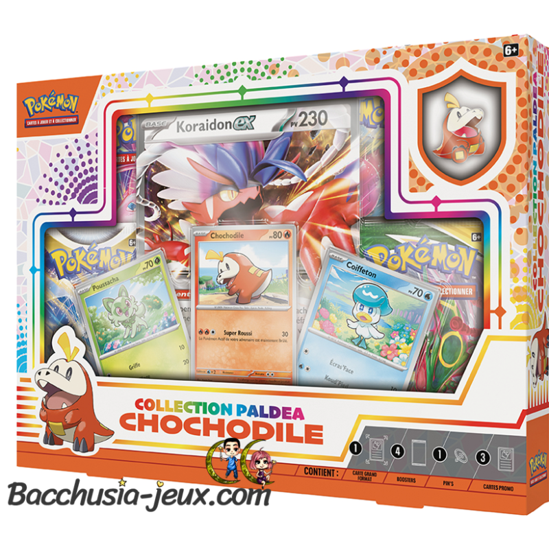 Coffret Pokémon Collection Paldéa - Chochodile Coffret Pokémon Collection Paldéa - Chochodile