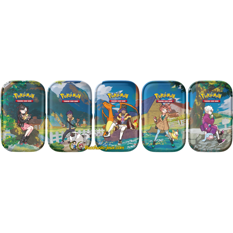 Tin Cube Boîte Métallique Cartes Pokémon Collection 3 Modèles