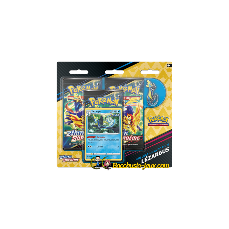 Pokémon Coffret Tripack Pin's EB12.5 Zénith Suprême Lézargus Pokémon Coffret Tripack Pin's EB12.5 Zénith Suprême Lézargus
