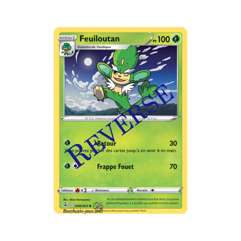 Carte Pokémon EB08 008/264 Feuiloutan Reverse