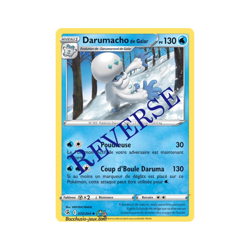 Carte Pokémon EB08 072/264 Darumacho de Galar Reverse