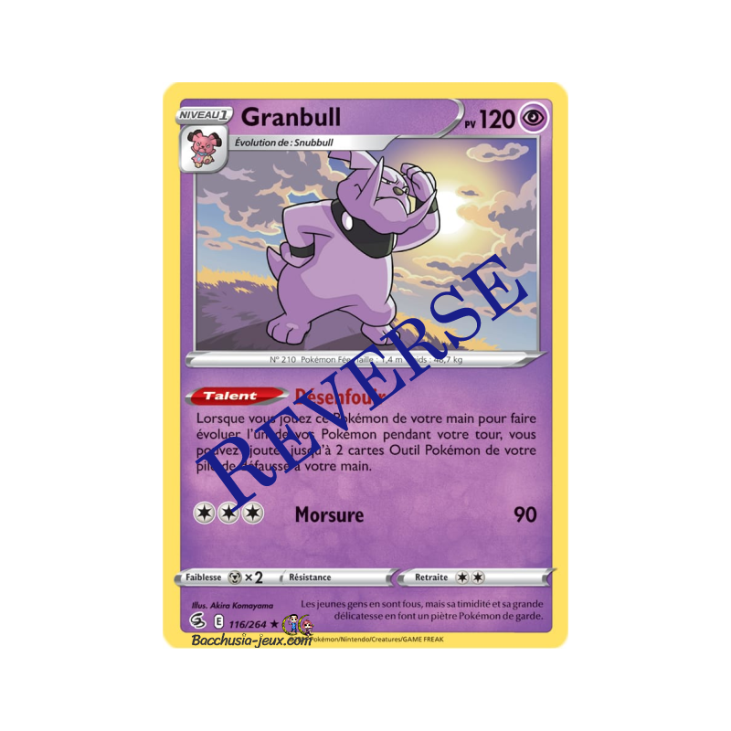 Carte Pokémon EB08 116/264 Granbull Rare Reverse