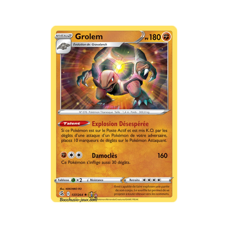 Carte Pokémon EB08 137/264 Grolem Rare