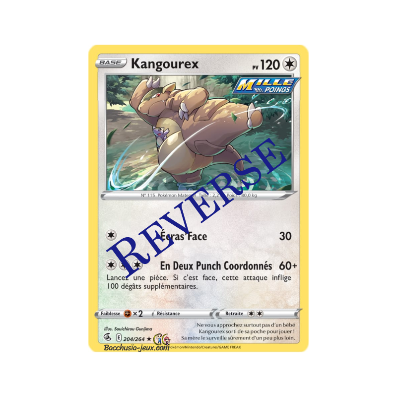 Carte Pokémon EB08 204/264 Kangourex Rare Reverse