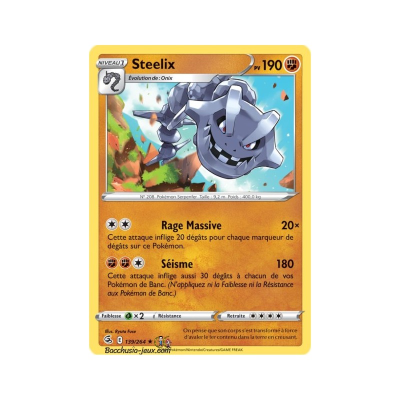 Carte Pokémon EB08 139/264 Steelix Holo