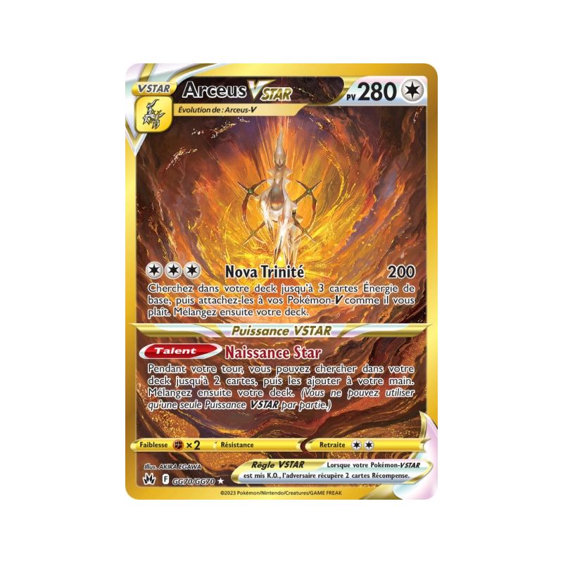 Carte Pokémon EB12.5 GG70/GG70 Arceus VStar