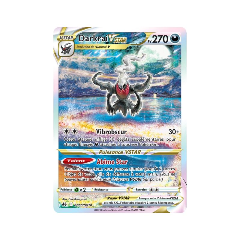 Carte Pokémon EB12.5 GG50/GG70 Darkrai VStar