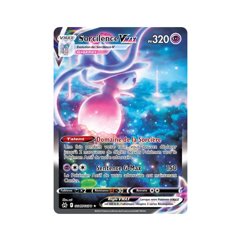 Carte Pokémon EB12.5 GG47/GG70 Sorcilence V Max