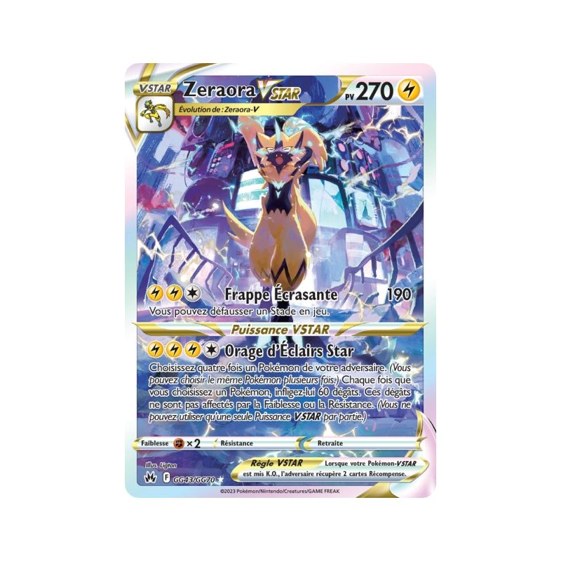 Carte Pokémon EB12.5 GG43/GG70 Zeraora VStar