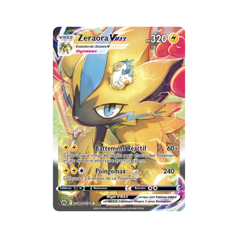 Carte Pokémon EB12.5 GG57/GG70 Zeraora V Max