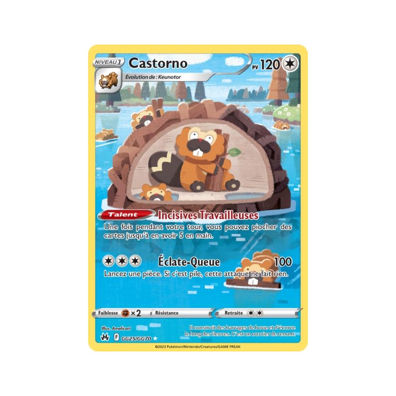 Carte Pokémon EB12.5 GG25/GG70 Castorno