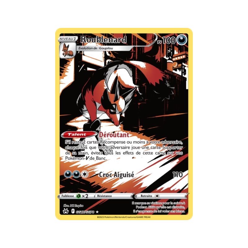 Carte Pokémon EB12.5 GG17/GG70 Roublenard