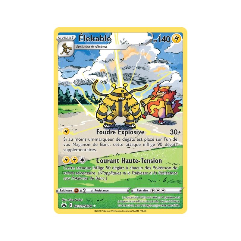 Carte Pokémon EB12.5 GG08/GG70 Elekable