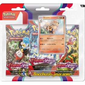 Pokémon Tripack EV01 Ecarlate et Violet - Arcanin