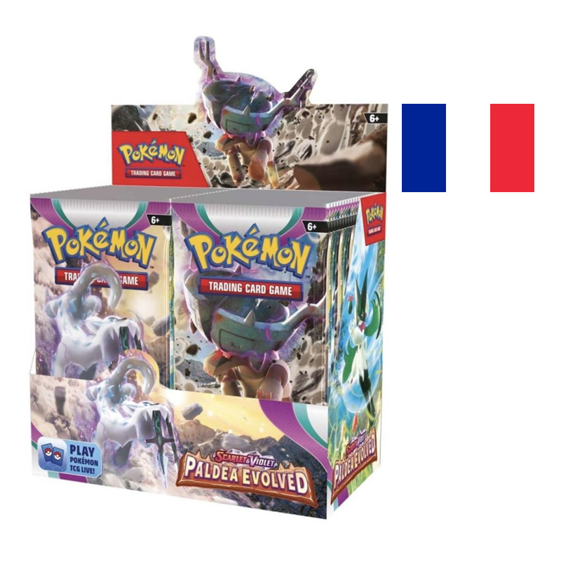 Pokémon - Boite de 36 Boosters en Français - écarlate et Violet évolutions  à paldea