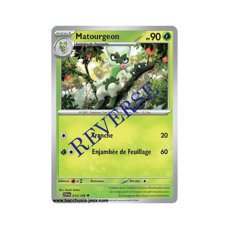 Carte Pokémon Pokémon Carte EV01 014/198 Matourgeon REVERSE