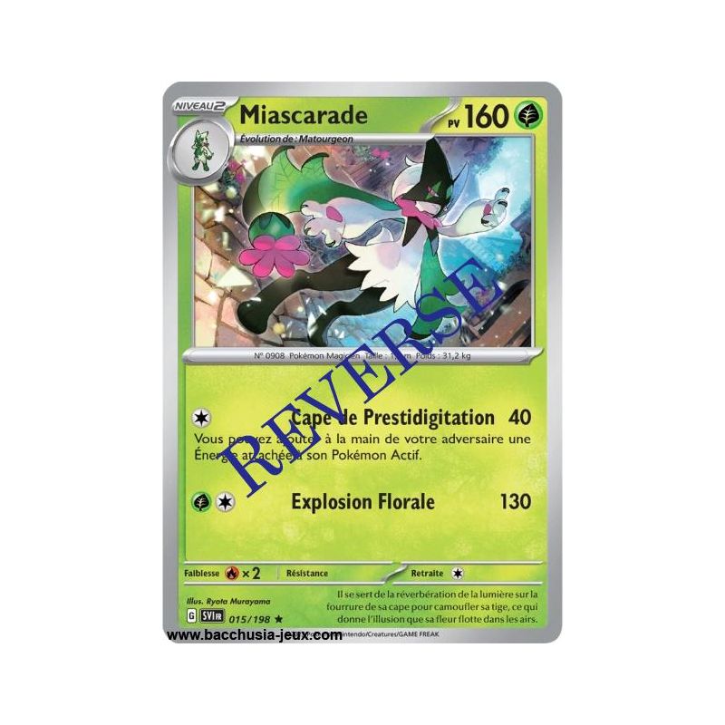 Carte Pokémon EV01 015/198 Miascarade HOLO REVERSE