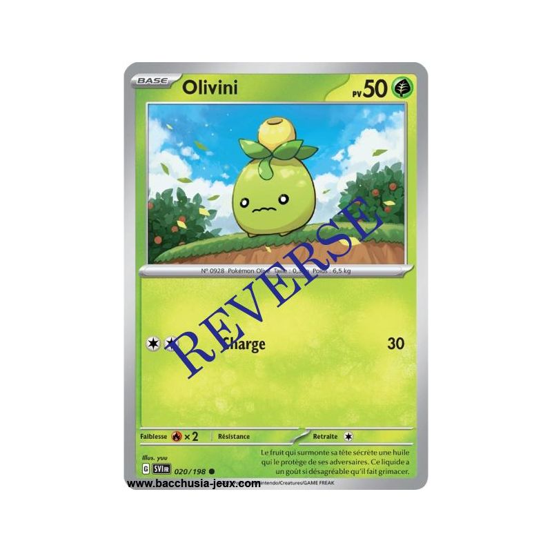 Carte Pokémon EV01 020/198 Olivini REVERSE
