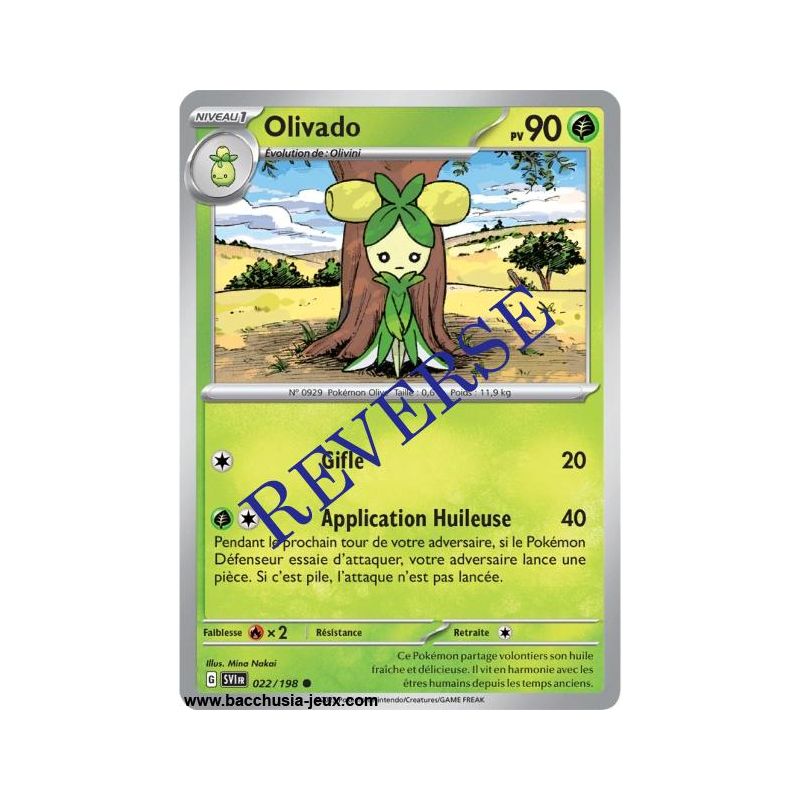 Carte Pokémon EV01 022/198 Olivado REVERSE