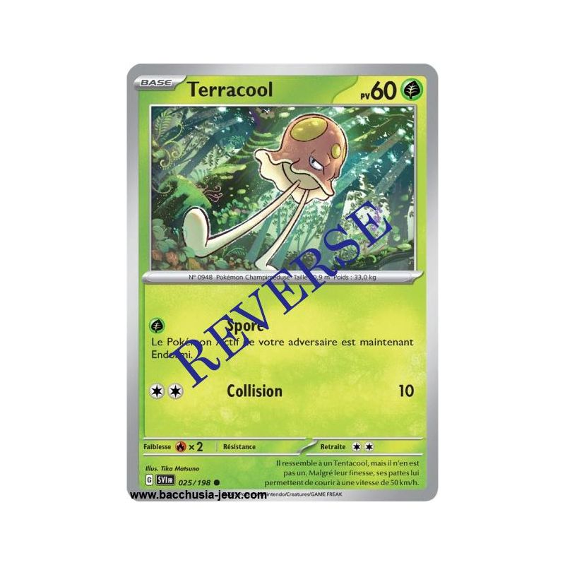 Carte Pokémon EV01 025/198 Terracool REVERSE