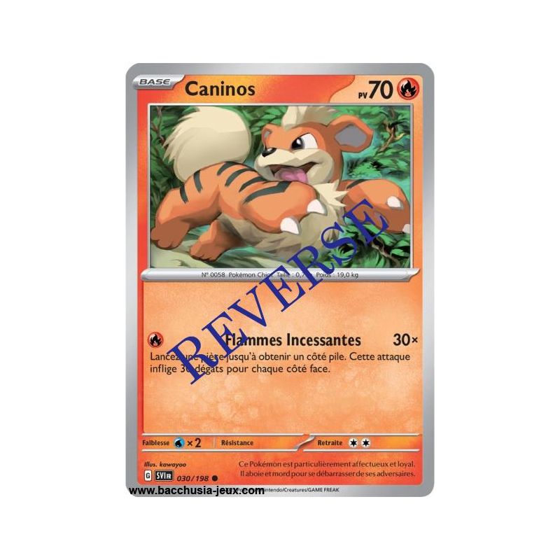 Carte Pokémon EV01 030/198 Caninos REVERSE