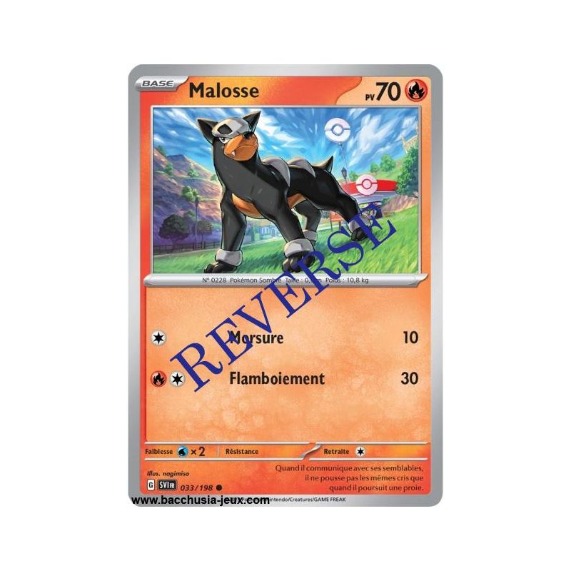 Carte Pokémon EV01 033/198 Malosse REVERSE