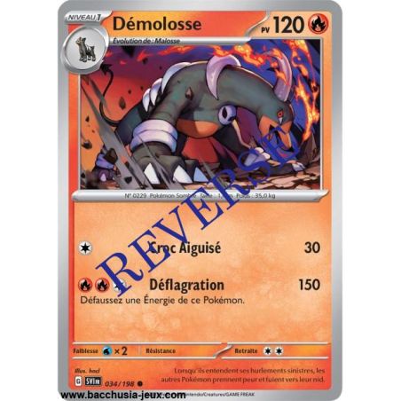 Pokémon TCG Houndoom 34/198 Reverse Holo Scarlet & Violet Common