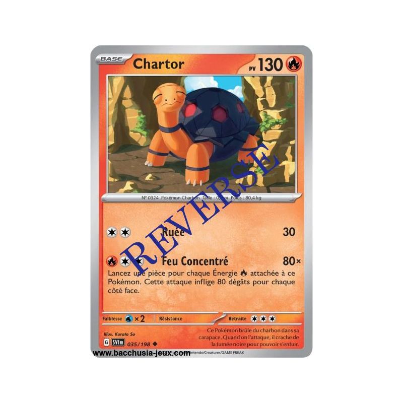 Carte Pokémon EV01 035/198 Chartor REVERSE