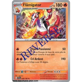 Carte Pokémon EV01 038/198 Flâmigator HOLO REVERSE