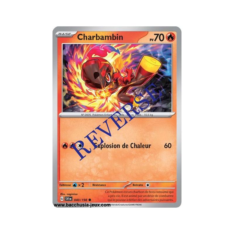 Carte Pokémon EV01 040/198 Charbambin REVERSE