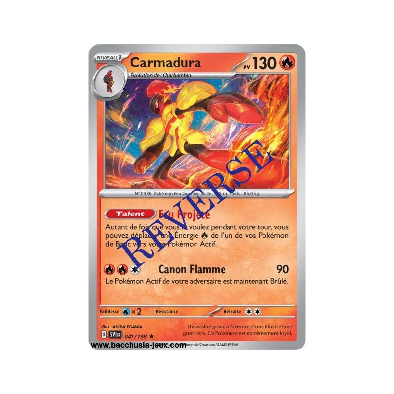 Carte Pokémon EV01 041/198 Carmadura HOLO REVERSE