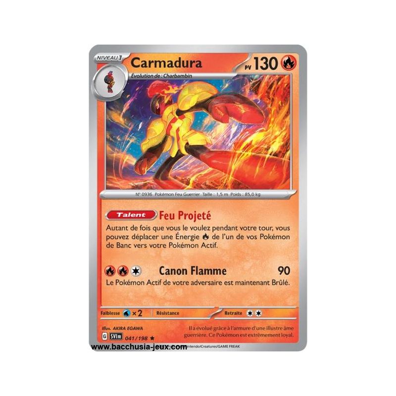 Carte Pokémon EV01 041/198 Carmadura HOLO
