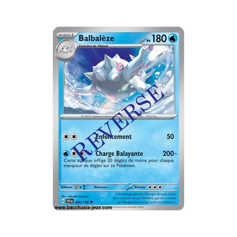 Carte Pokémon EV01 060/198 Balbalèze REVERSE