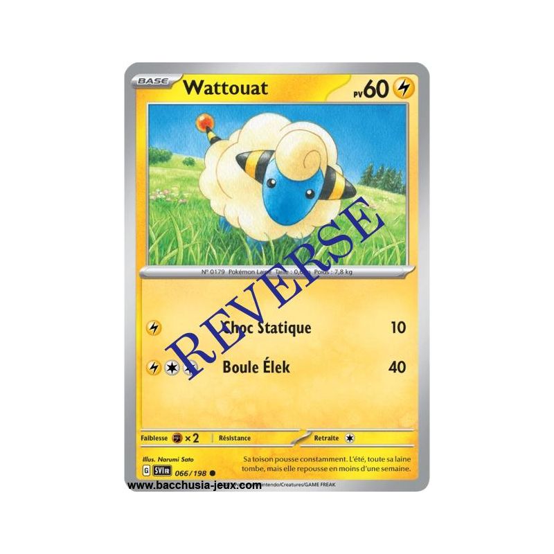 Carte Pokémon EV01 066/198 Wattouat REVERSE