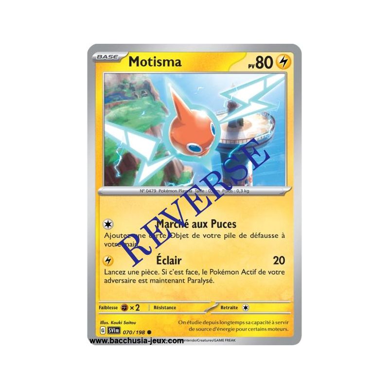 Carte Pokémon EV01 070/198 Motisma REVERSE