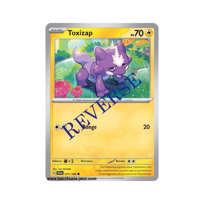 Carte Pokémon EV01 071/198 Toxizap REVERSE